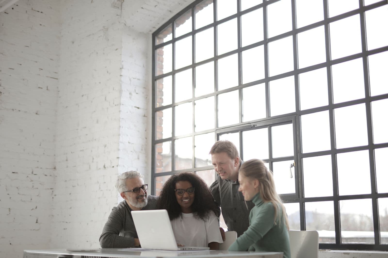 Modern IT team working with technology